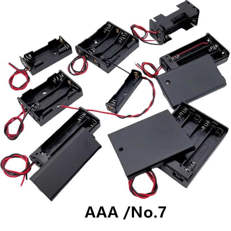 Battery Case Storage - 10 قطع حافظة بطاريات AAA/No.7 مع