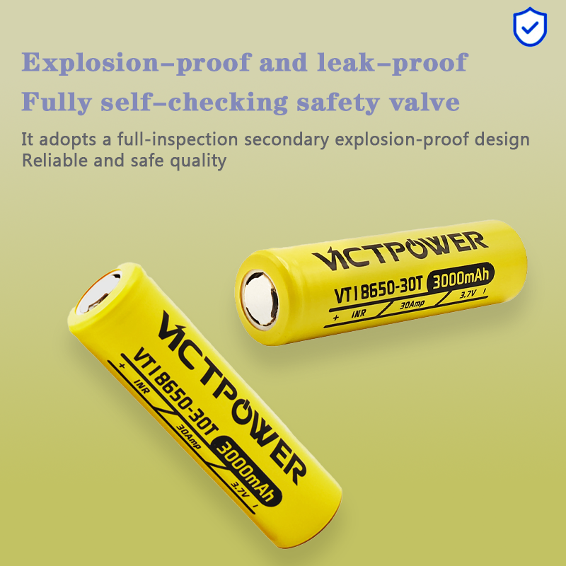 Vape Battery 18650 - 30A استنزاف مستمر Vicpower 18650-30T 3000mAh