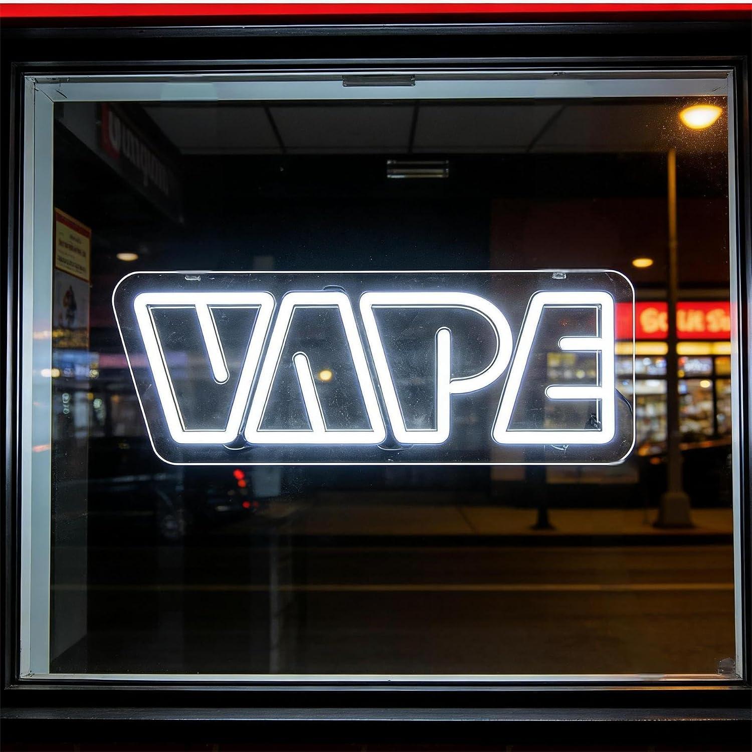Vaping Store - لافتة نيون VAPE بإضاءة LED قابلة