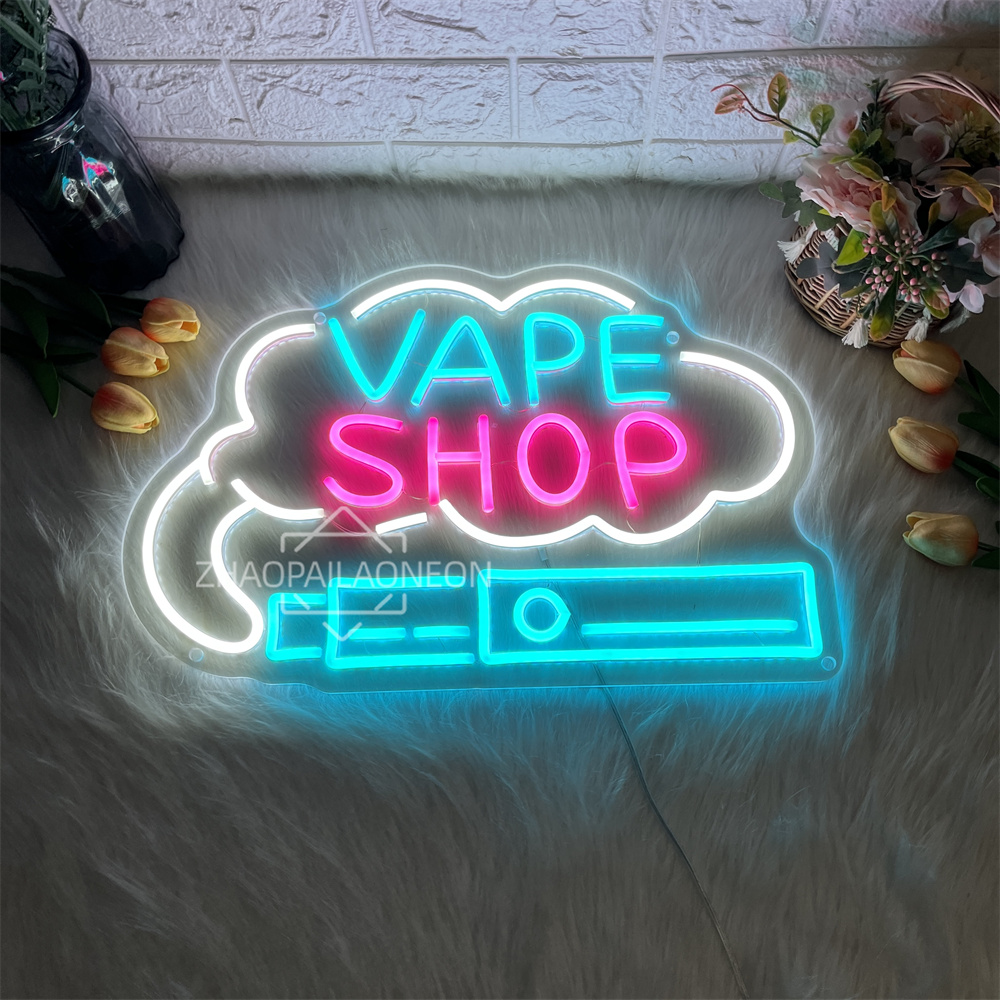 VAPE SHOP Led النيون جدار غرفة - مراجعة Vaping Shop وسعره