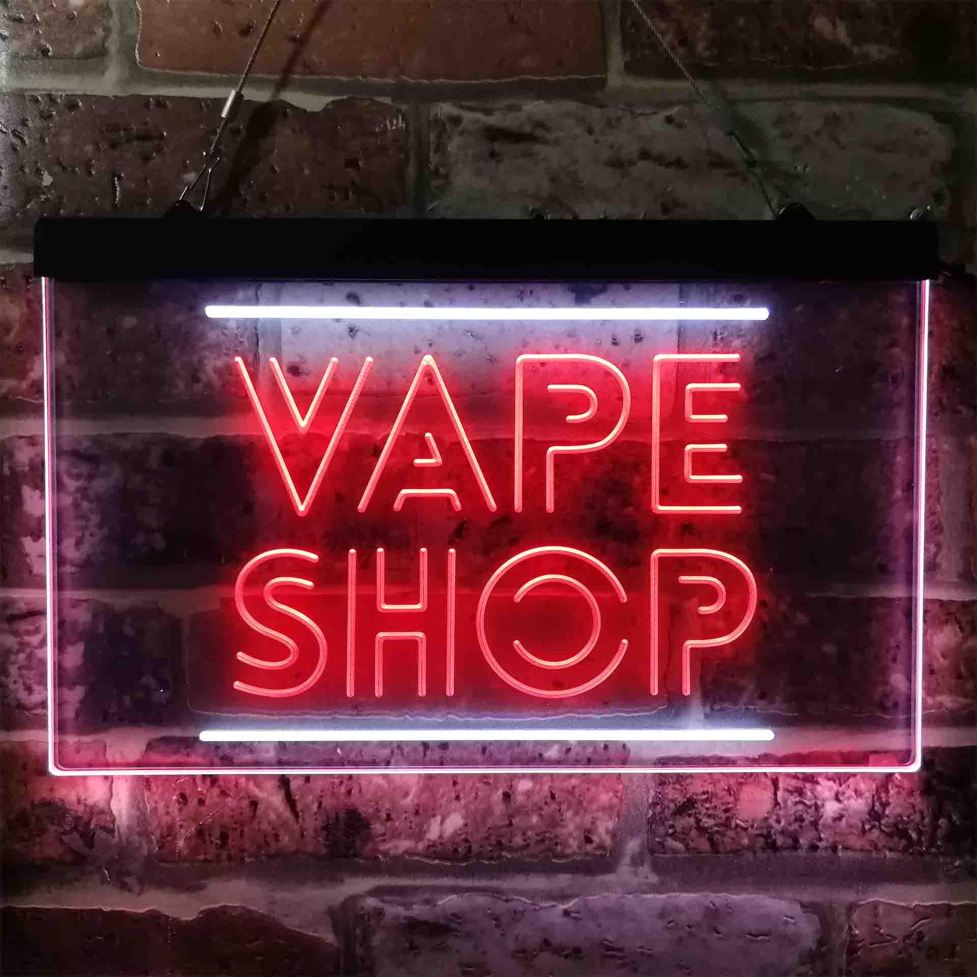 VAPE SHOP علامة نيون LED مزدوج - مراجعة Vaping Shop وسعره