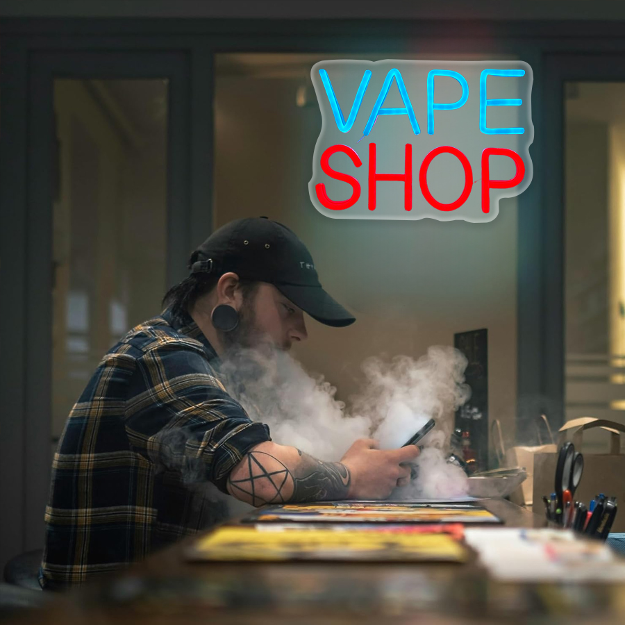 لافتة نيون من Vape Shop لتزيين - مراجعة Vaping Shop وسعره