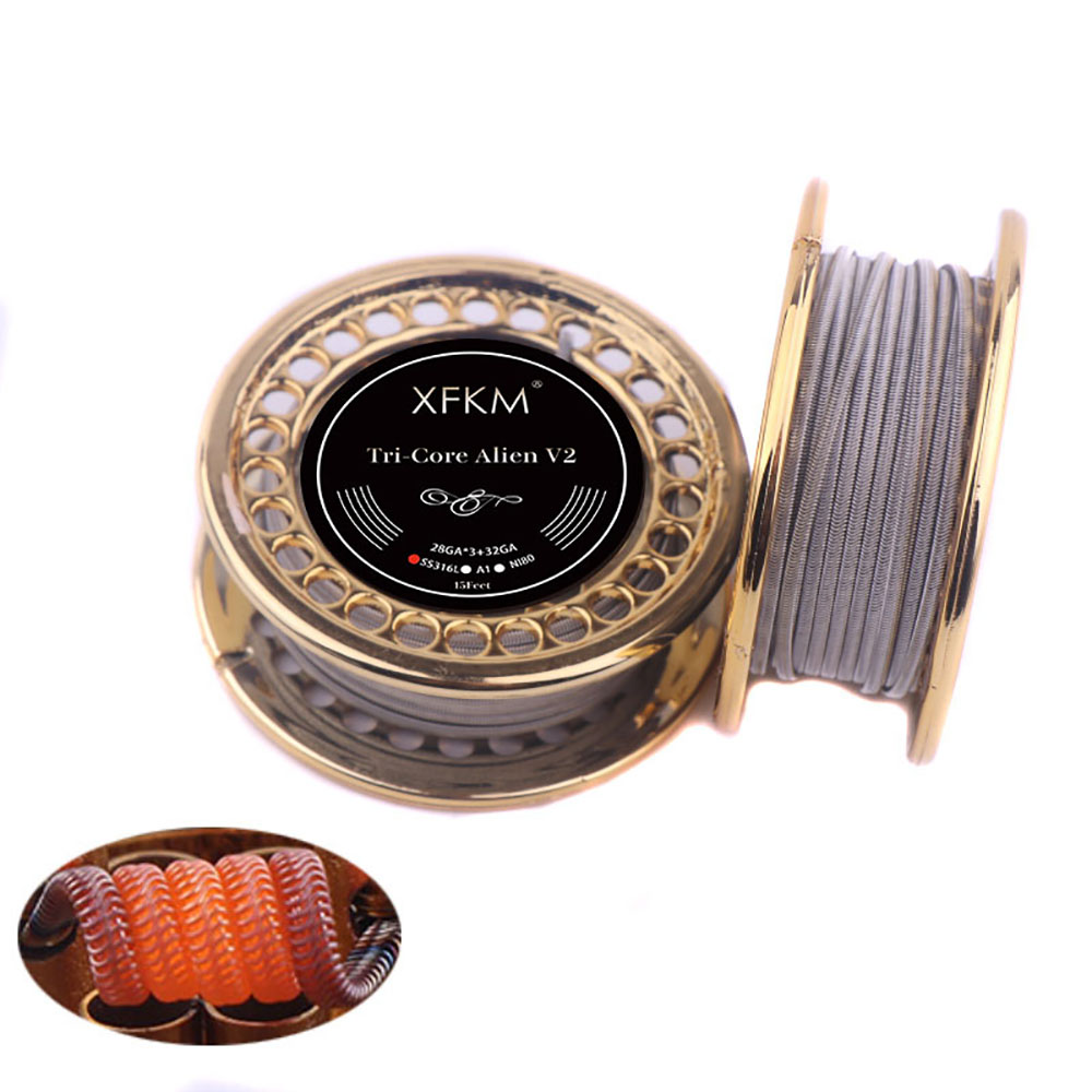 XFKM 5M/لفة NI80/A1/SS316L الغ - مراجعة Clapton Wire Pre Built وسعره