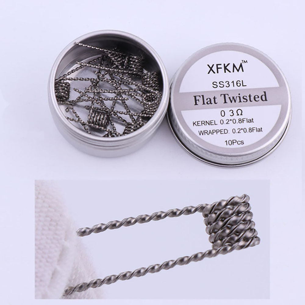 SS316L 10 قطعة/صندوق لفائف مسب - مراجعة Clapton Wire Pre Built وسعره