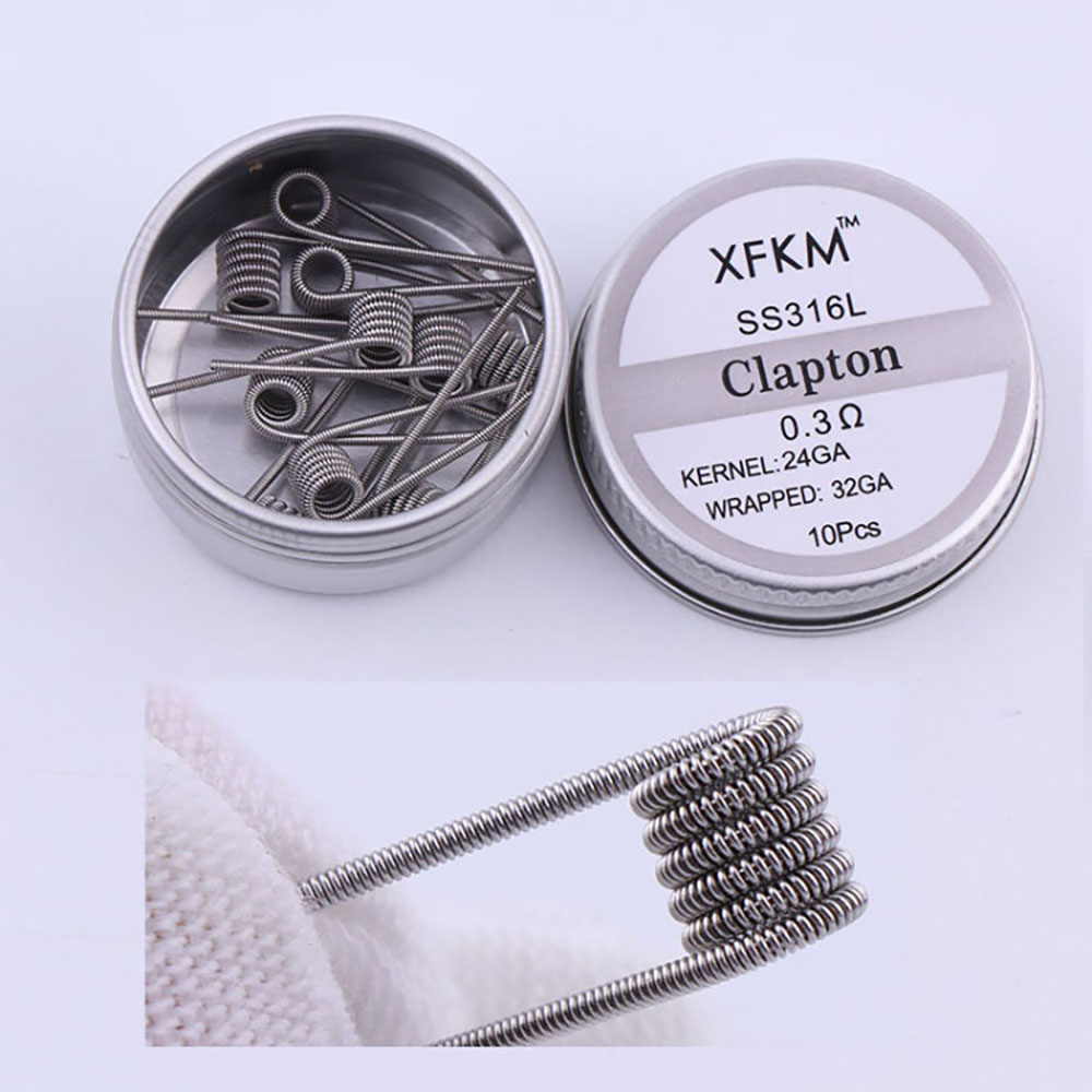 SS316L 10 قطعة/صندوق لفائف مسب - مراجعة Clapton Wire Pre Built وسعره