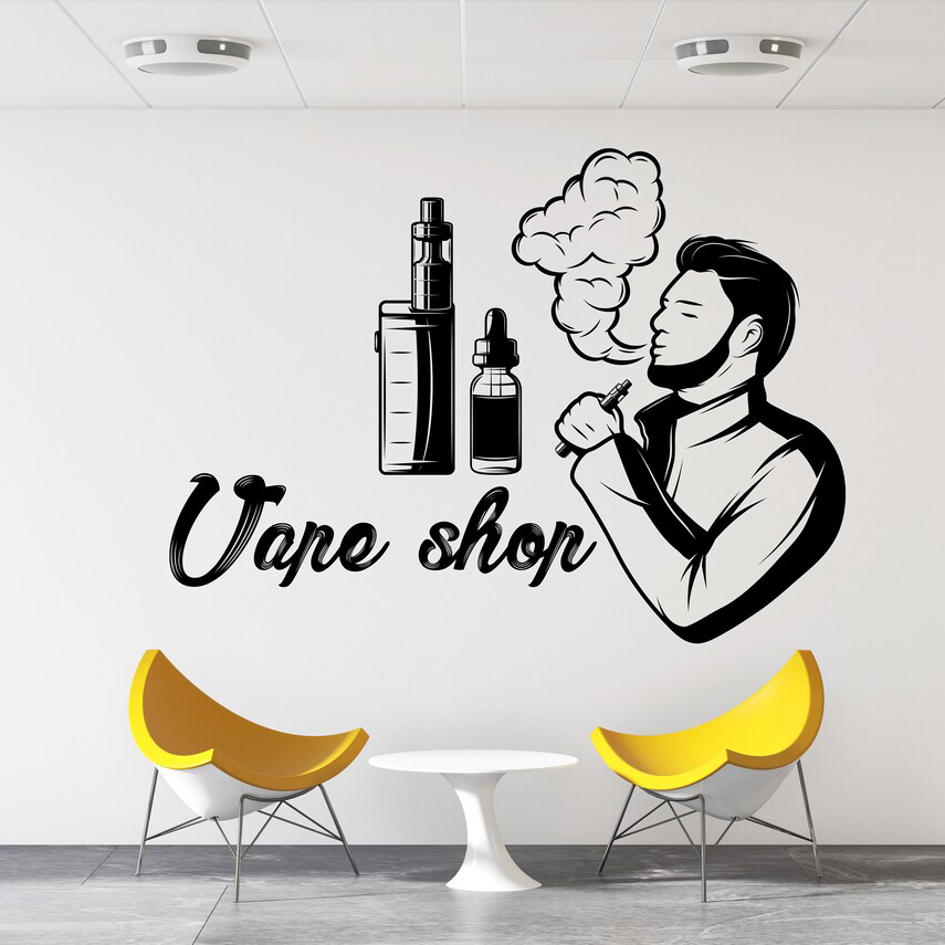ملصق نافذة ملصق حائط متجر Vape - مراجعة Vaping Store وسعره