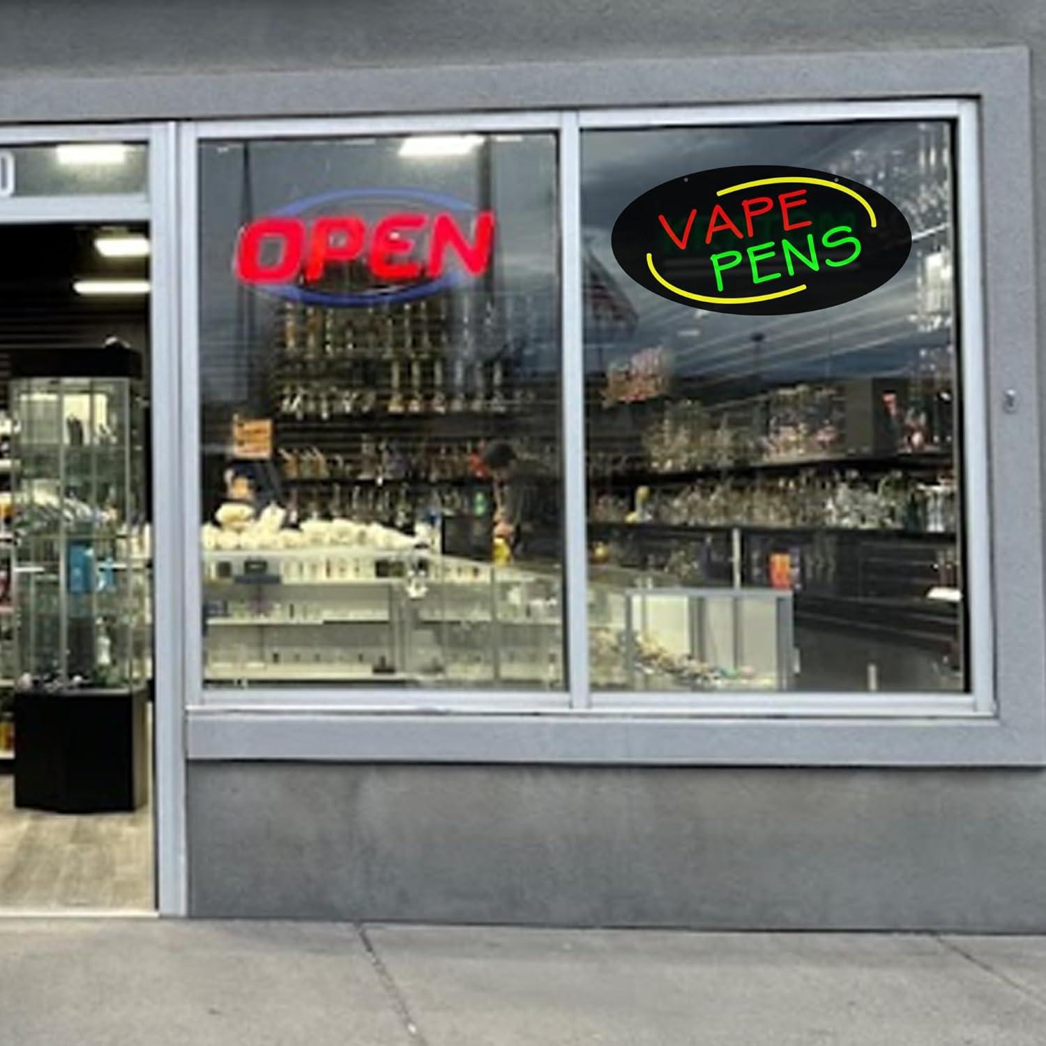 لافتة نيون لقلم السجائر الإلكت - مراجعة Vaping Shop وسعره
