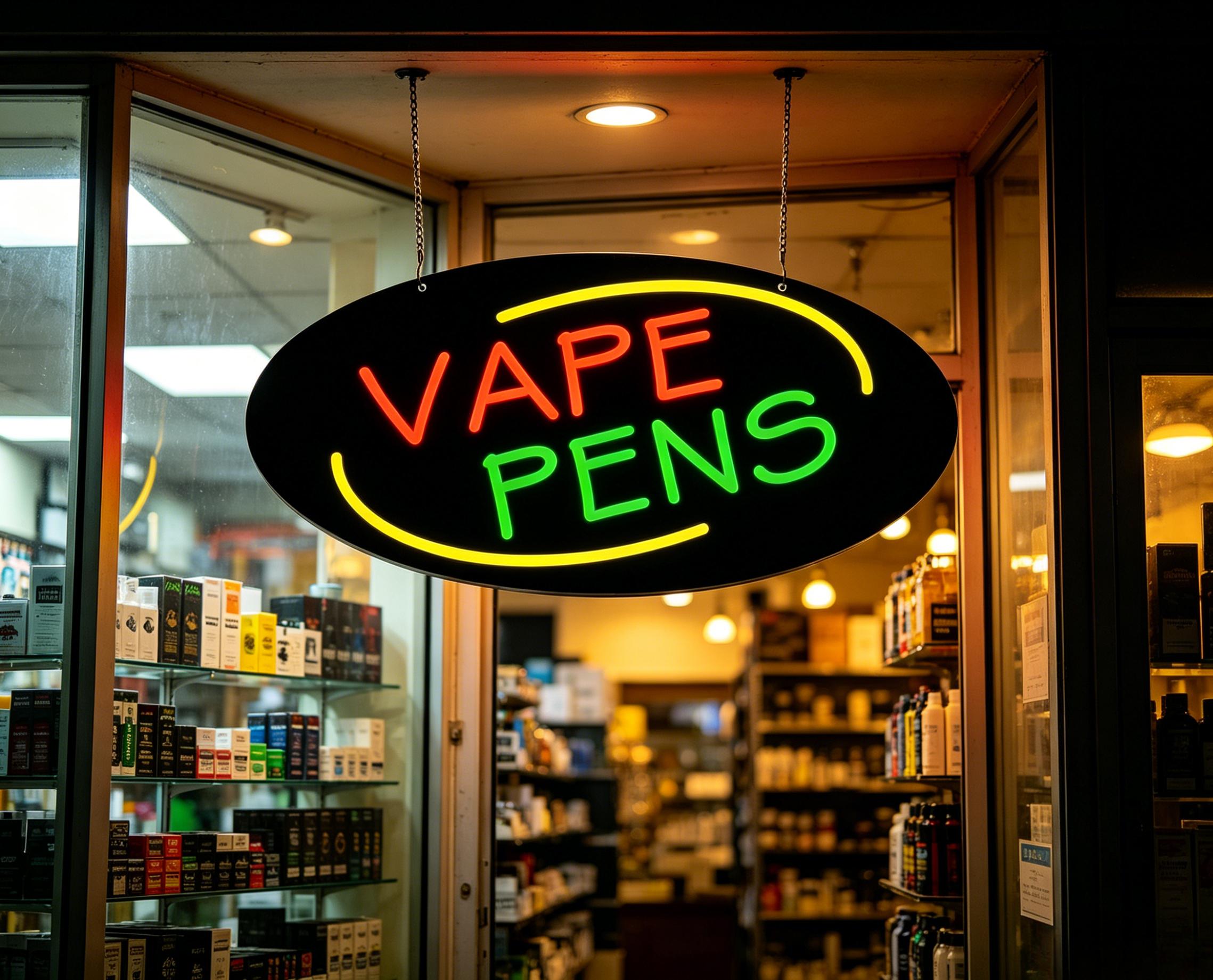 لافتة نيون لقلم السجائر الإلكت - مراجعة Vaping Shop وسعره