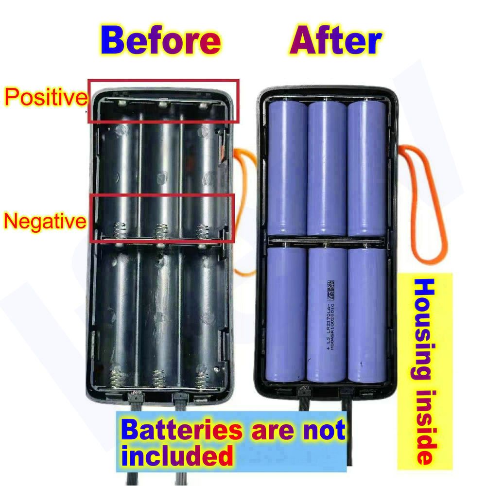 21700 بطارية قوة البنك الإسكان - مراجعة Battery Case Storage وسعره