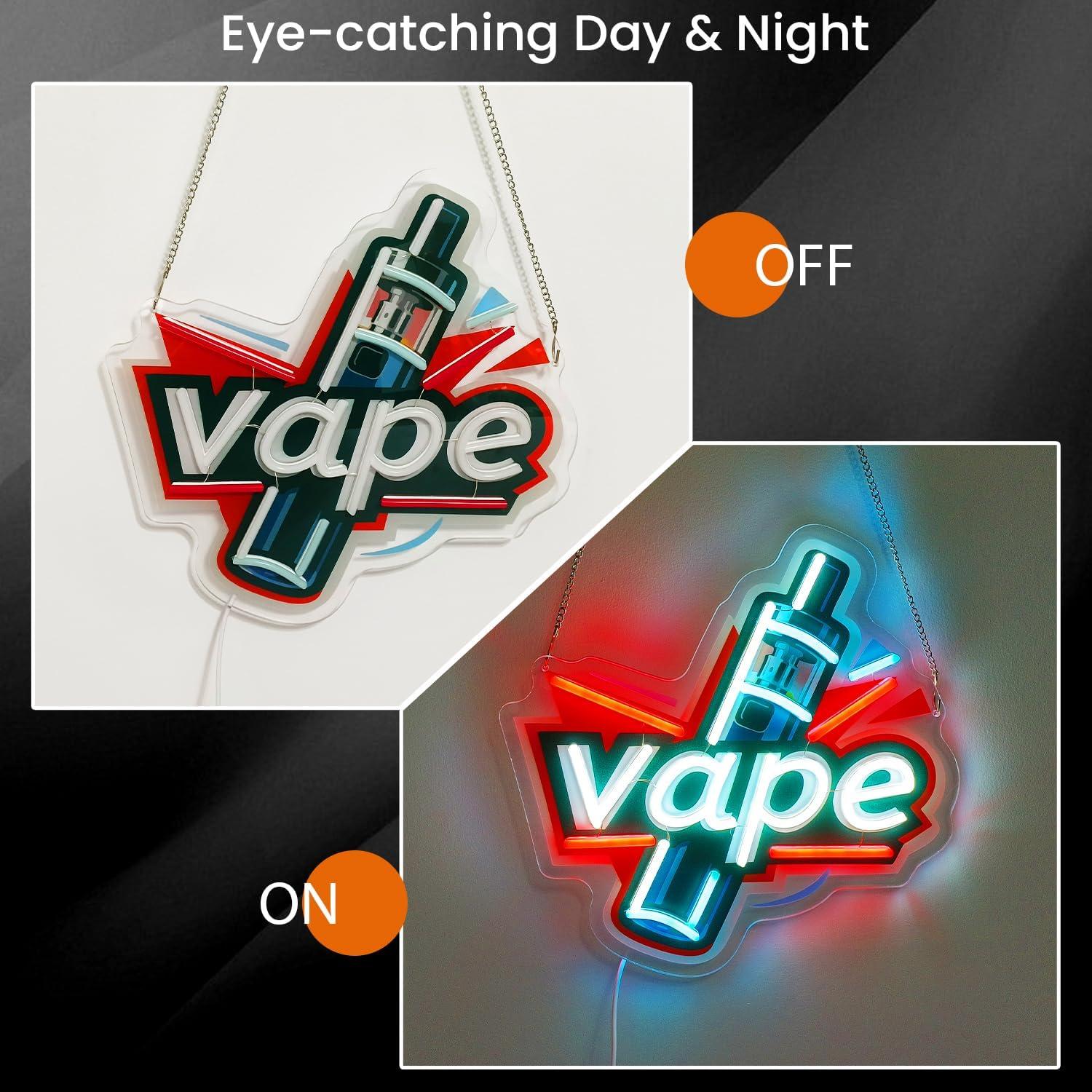 لافتة نيون للسجائر الإلكترونية - مراجعة Vaping Store وسعره