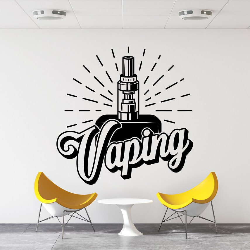 فينيل فيب ملصق حائط متجر ، ملص - مراجعة Vaping Store وسعره