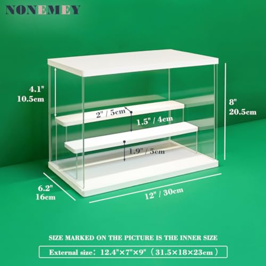 صندوق عرض أكريليك شفاف مع إضاء - مراجعة Battery Case Storage وسعره
